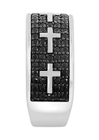 Sterling Silver Black Spinel Ring