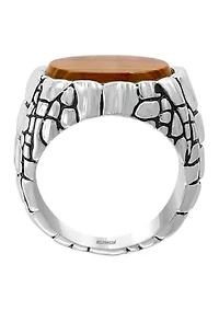 Men's Sterling Silver Tiger Eye Ring