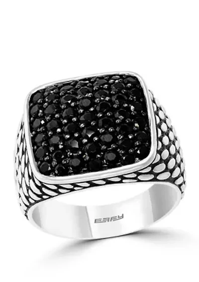 Men's 2.3 ct. t.w. Black Spinel Ring in Sterling Silver 