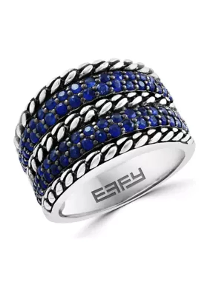 925 Sterling Silver Sapphire Ring