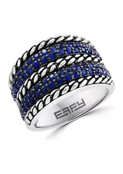 925 Sterling Silver Sapphire Ring