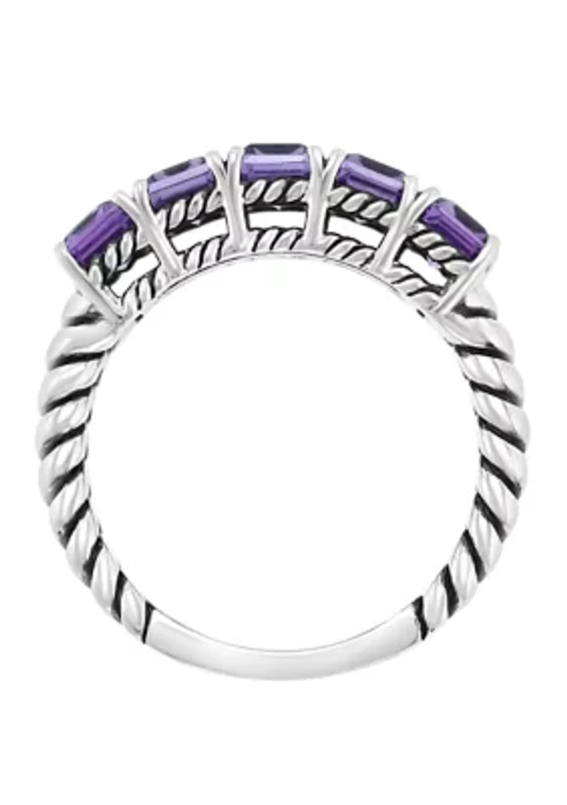 Sterling Silver Amethyst Ring 