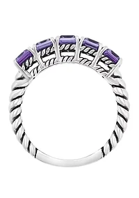 Sterling Silver Amethyst Ring 