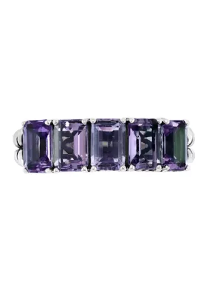 Sterling Silver Amethyst Ring 