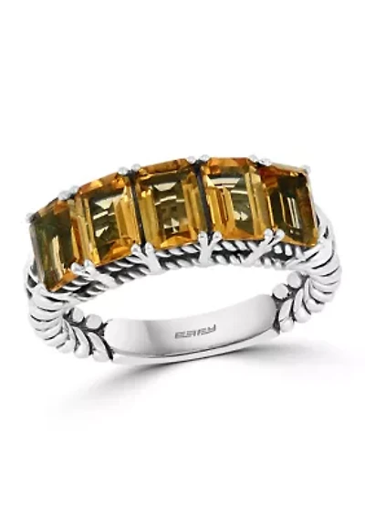Sterling Silver Citrine Ring 