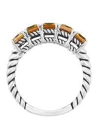 Sterling Silver Citrine Ring 
