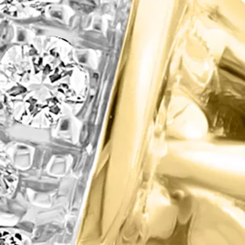 Diamond Ring in Gold Plated Sterling Silver