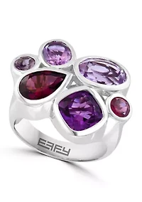 9.2 ct. t.w. Multi Gemstone Ring in Sterling Silver