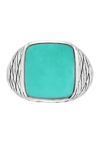 Men's Turquoise Ring in Sterling Silver