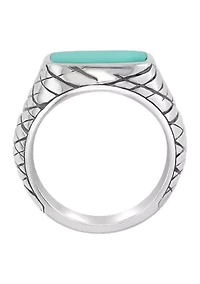 Men's Turquoise Ring in Sterling Silver