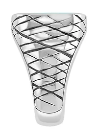 Men's Turquoise Ring in Sterling Silver