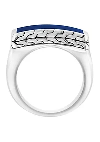Men's Lapis Lazuli  Ring in Sterling Silver 