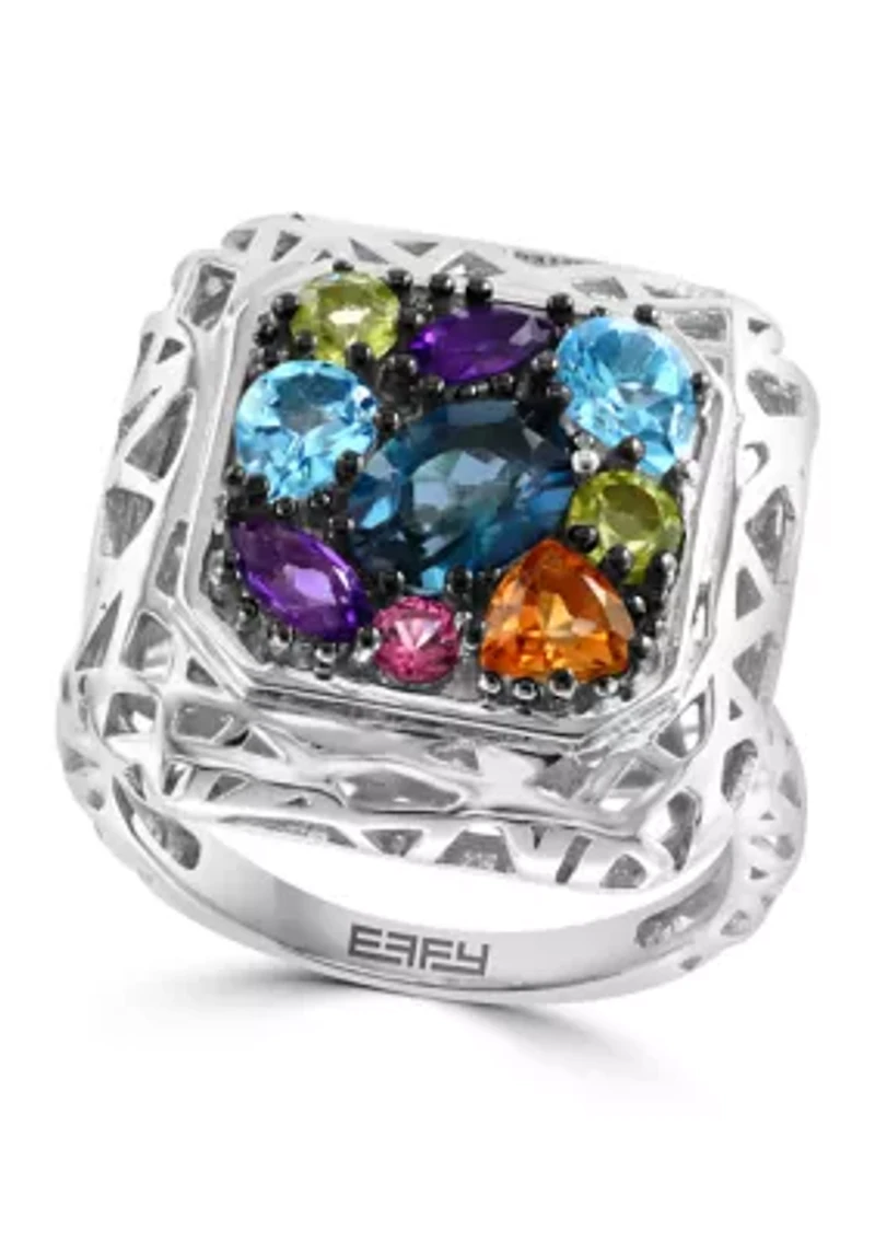 2.35 ct. t.w. Multi Gemstone Ring in Sterling Silver