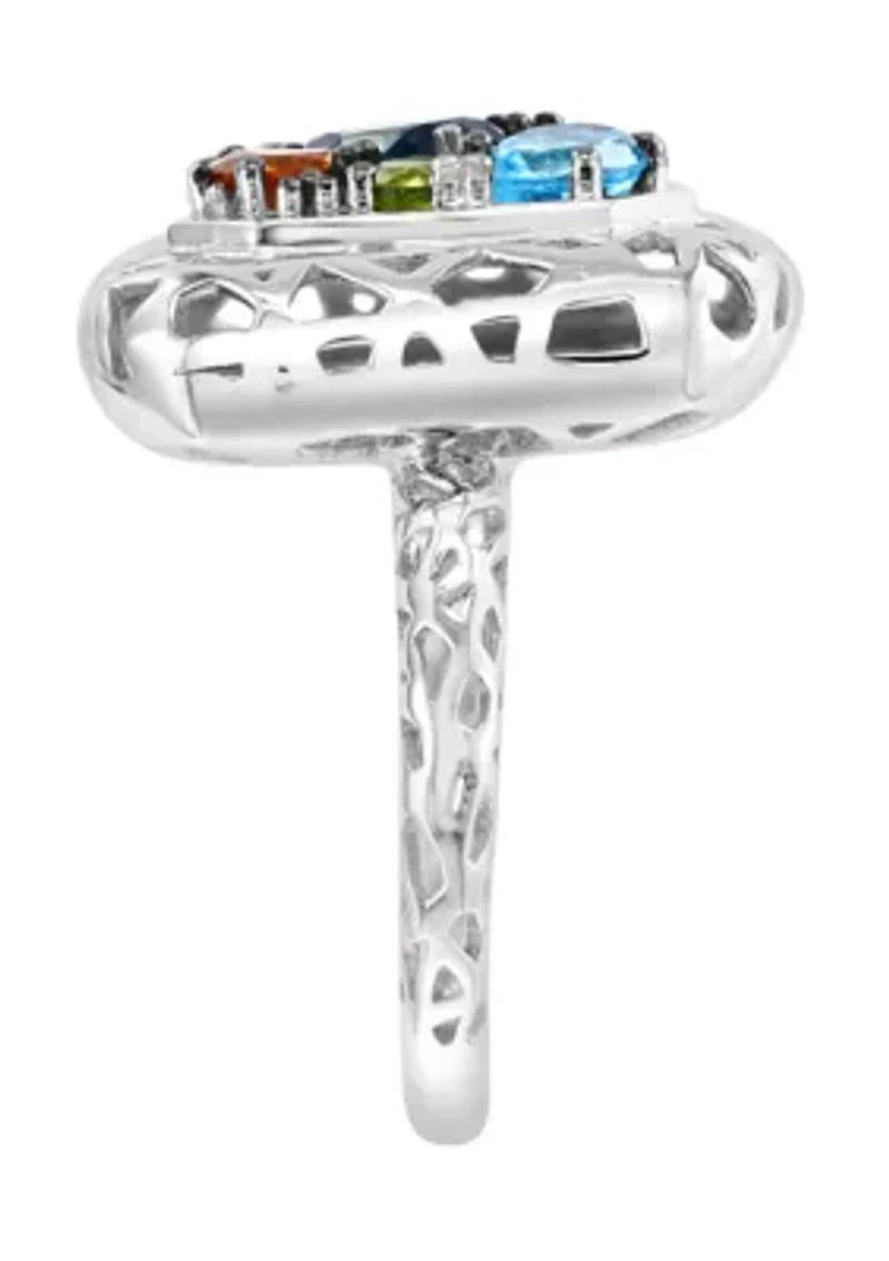 2.35 ct. t.w. Multi Gemstone Ring in Sterling Silver