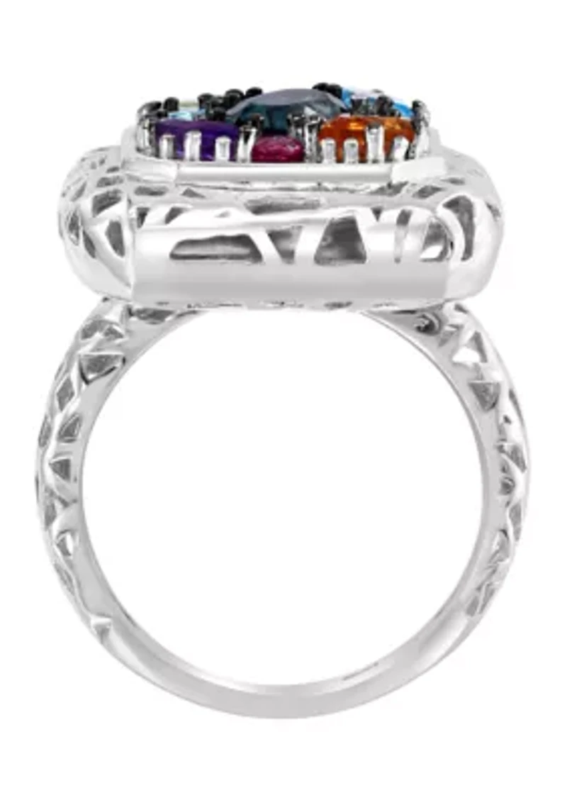 2.35 ct. t.w. Multi Gemstone Ring in Sterling Silver