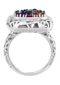 2.35 ct. t.w. Multi Gemstone Ring in Sterling Silver