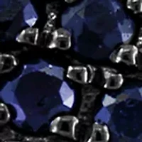 Sterling Silver Black Sapphire Men's Ring