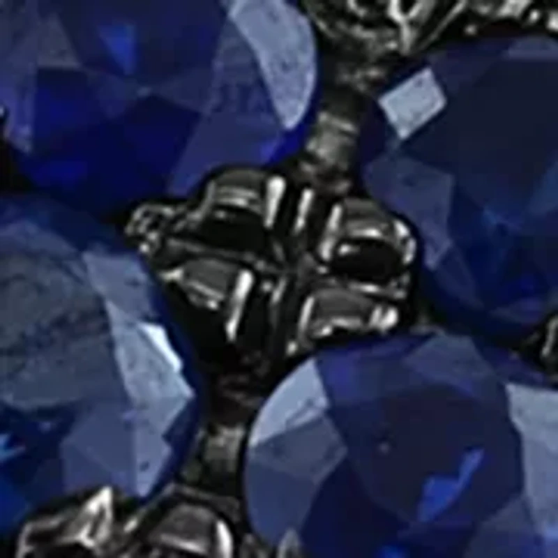 Men's Sapphire, White Sapphire Ring in Gold Over Sterling Silver