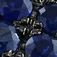 Men's Sapphire, White Sapphire Ring in Gold Over Sterling Silver