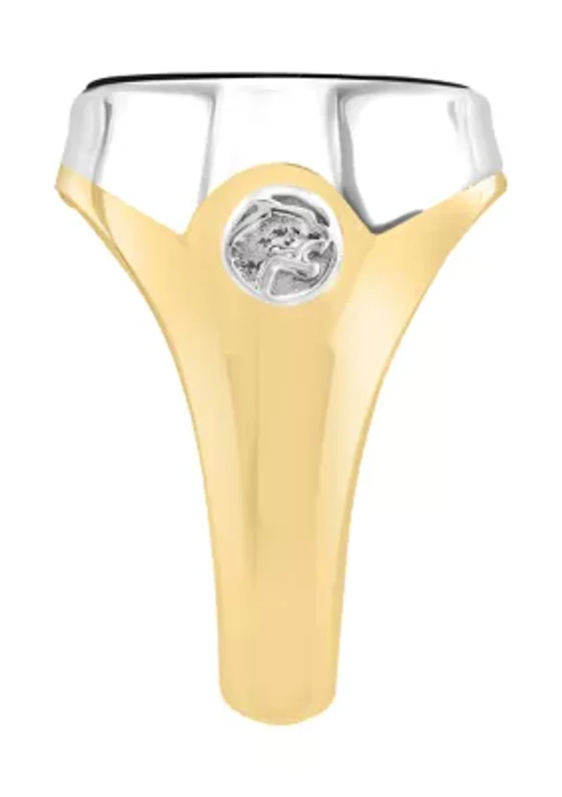 Men's Onyx Ring in Gold over Sterling Silver