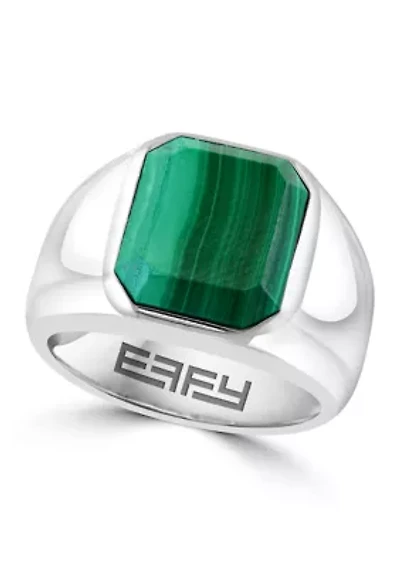 Malachite Ring in Sterling Silver