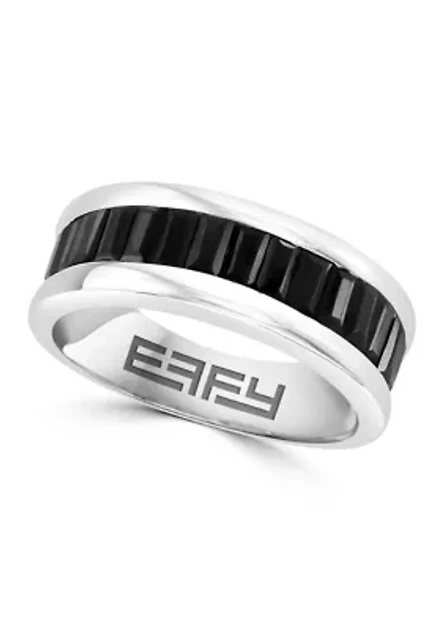 Sterling Silver, Black Spinel Ring