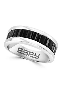 Sterling Silver, Black Spinel Ring