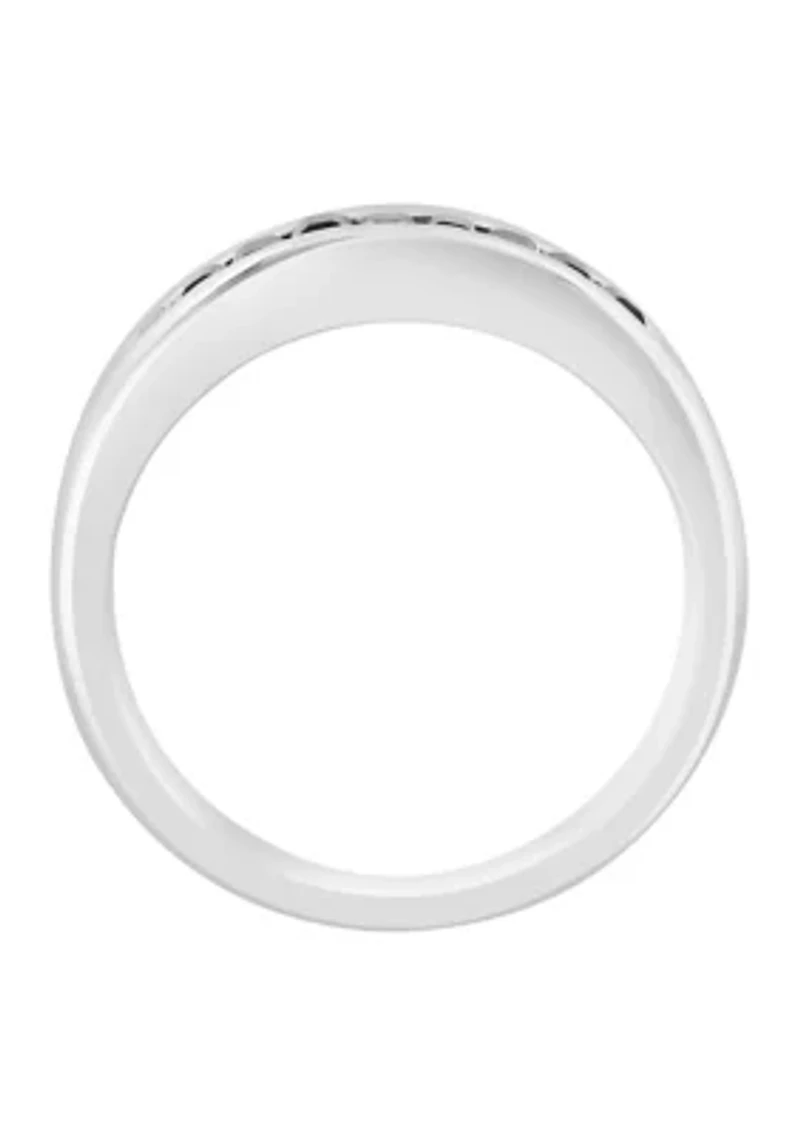 Sterling Silver, Black Spinel Ring