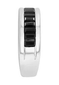 Sterling Silver, Black Spinel Ring