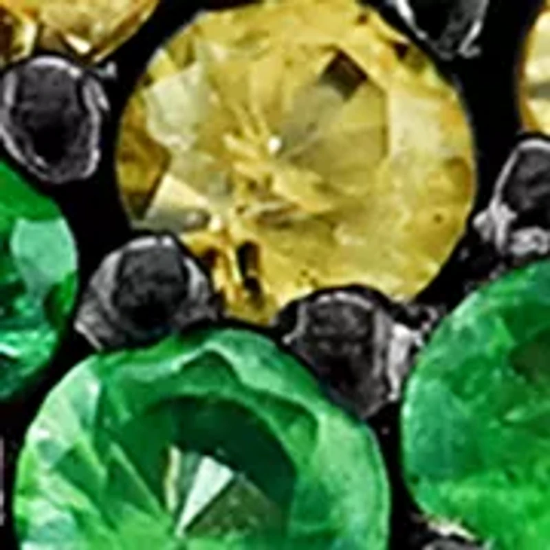 Mixed Sapphire and Tsavorite Ring in Sterling Silver