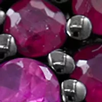 Ruby, Pink Sapphire, White Sapphire Ring in Sterling Silver