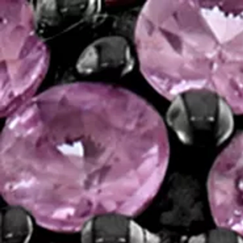 Pink Sapphire Teardrop Ring in Sterling Silver and Gold Plated Metal