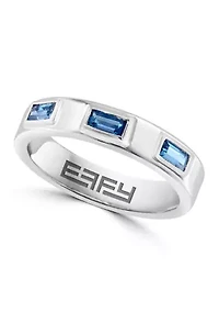 Blue Topaz Ring in Sterling Silver 