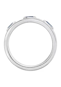 Blue Topaz Ring in Sterling Silver 