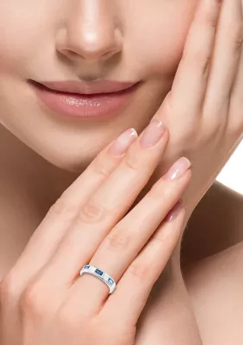 Blue Topaz Ring in Sterling Silver