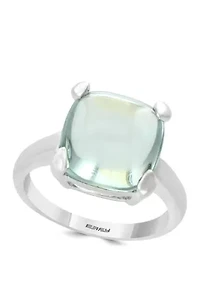 8.6 ct. t.w. Green Amethyst Ring in Sterling Silver