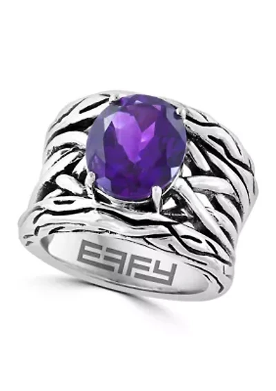 Amethyst Ring in Sterling Silver
