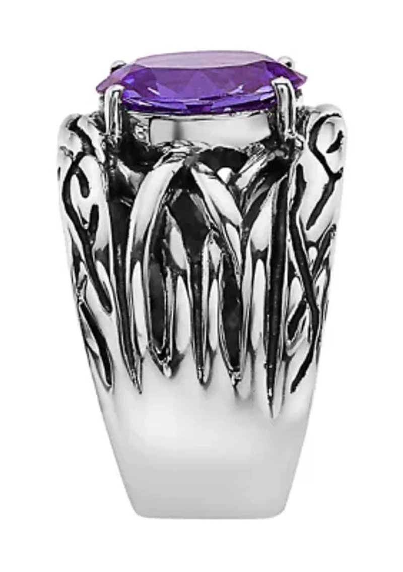 Amethyst Ring in Sterling Silver