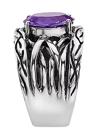 Amethyst Ring in Sterling Silver