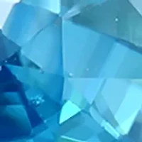 Diamond and Blue Zircon Pear Ring in 14K White Gold