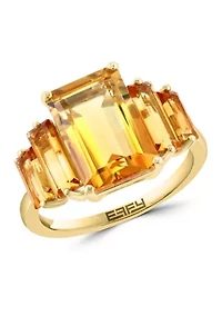 Citrine Ring in 14K Yellow Gold