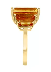 Citrine Ring in 14K Yellow Gold