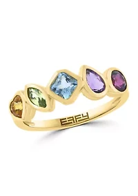 Multi Stone Ring in 14K Yellow Gold