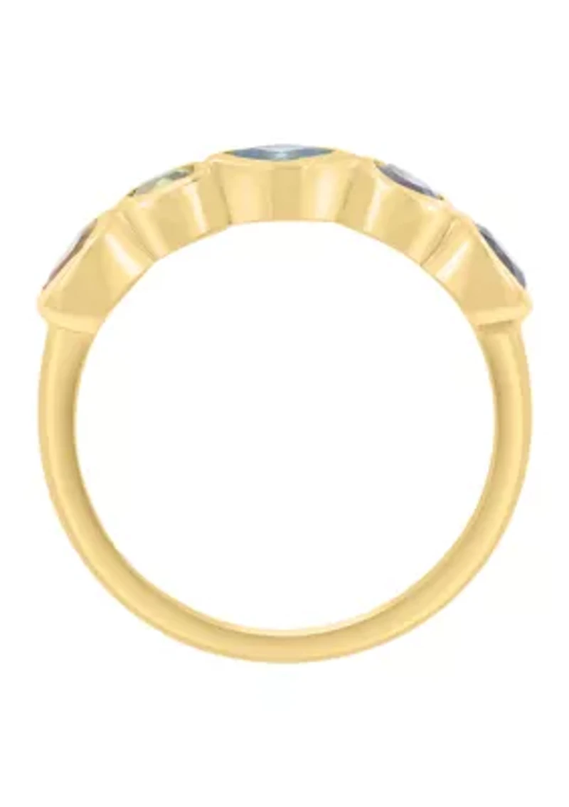 Multi Stone Ring in 14K Yellow Gold