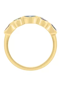 Multi Stone Ring in 14K Yellow Gold