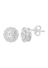 925 Sterling Silver Diamond, White Topaz Set