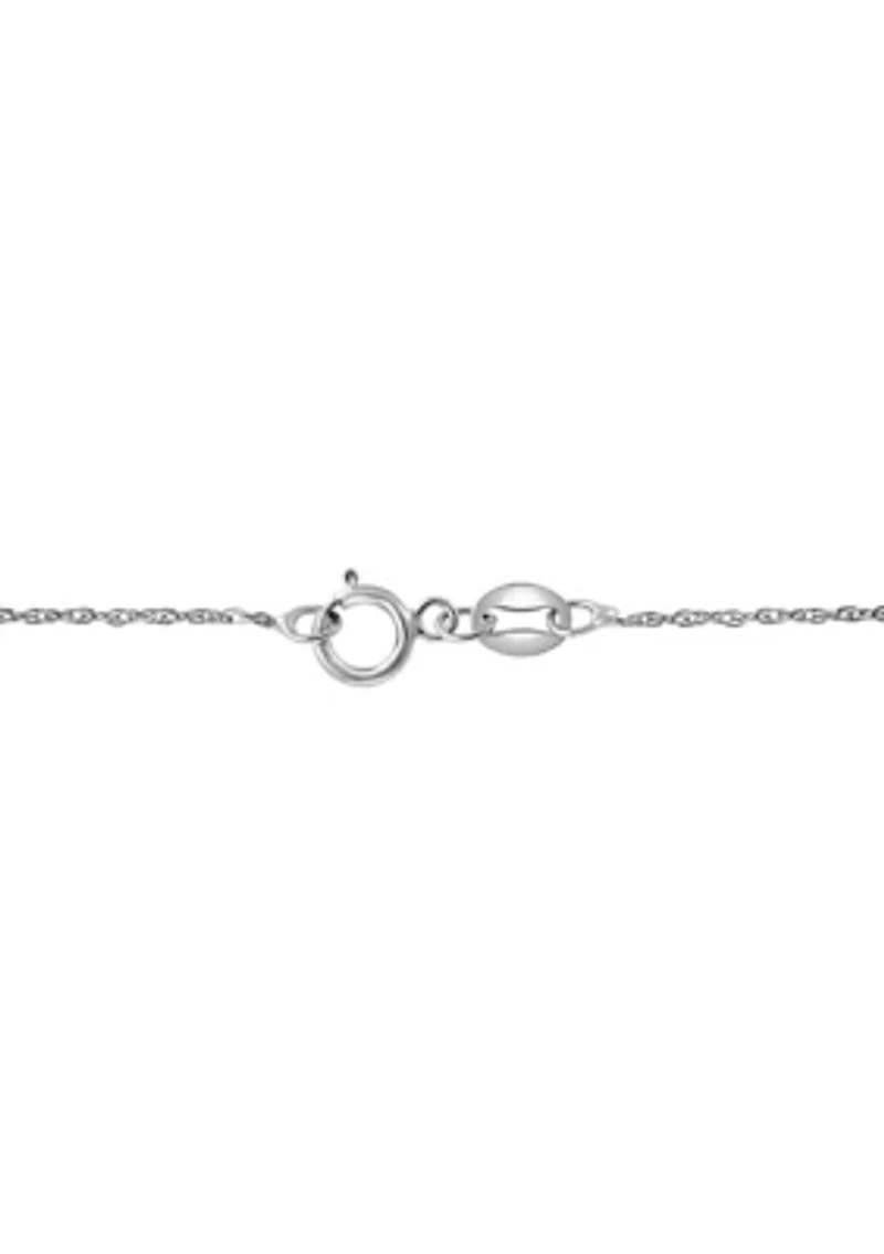 925 Sterling Silver Diamond, White Topaz Set