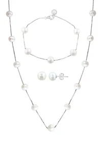 Sterling Silver Freshwater Pearl Set