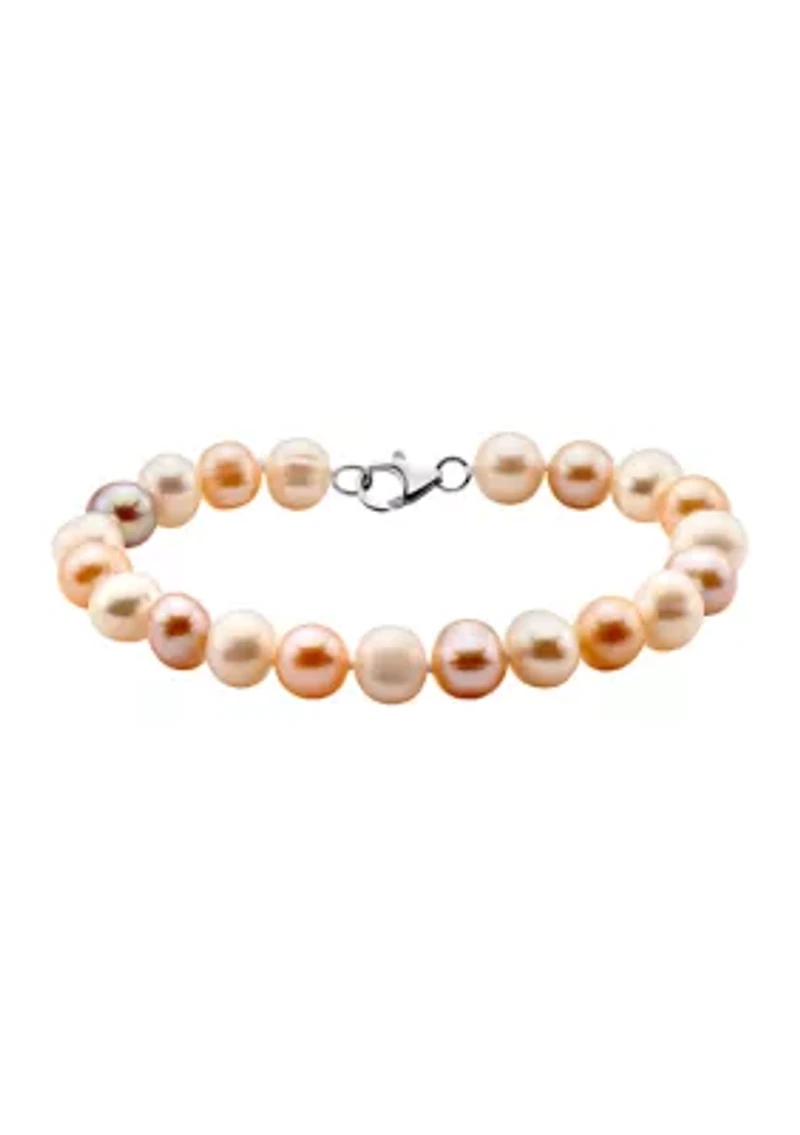 Sterling Silver Multi Hued Freshwater Pearl Set