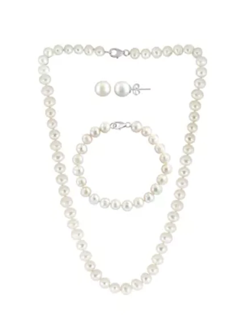 Sterling Silver Fresh Water Pearl Set
